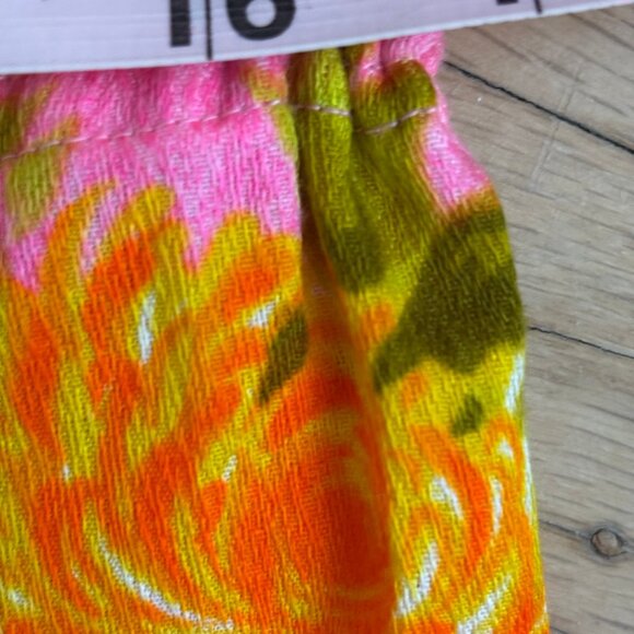 60s/60s Floral Flare Hand Sewn Vintage Trousers - Picture 9 of 11